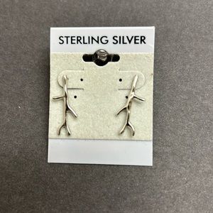 Sterling Earrings Branches NWOT